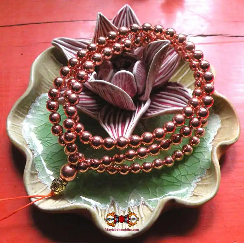 Copper-colored Tibetan Mala.