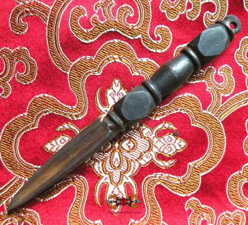 Beautiful little Tibetan Phurba in wrought iron.