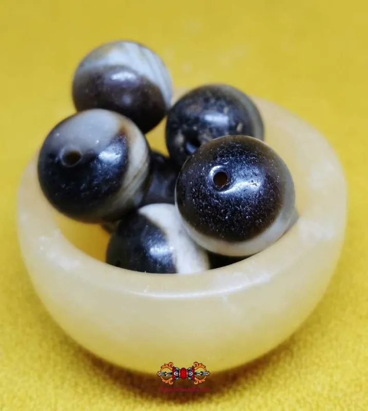 Large agate beads from Tibet.