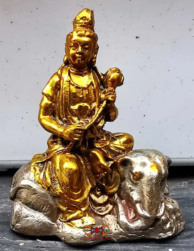 Statuette of Guan Yin on an elephant - Temple of the Most Venerable LP Dooh.