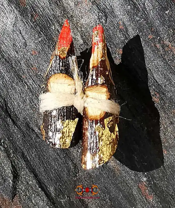 Thai Salika Kru Charm Amulet in Sacred Wood Gafak - Most Venerable LP Koon.
