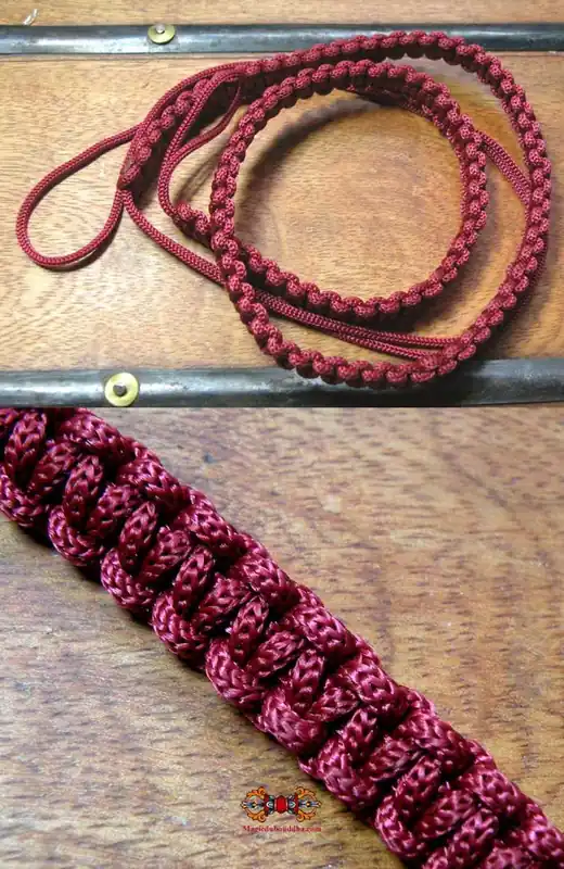 Thai belts for amulets - red and saffron colors.