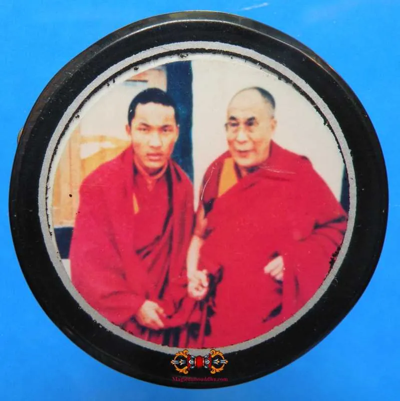 Tibetan badge of the Karmapa and the Dalai Lama.