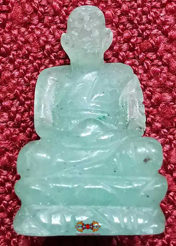 Thai Roop Lor Jade Amulet - Portrait of the Most Venerable LP Dooh.