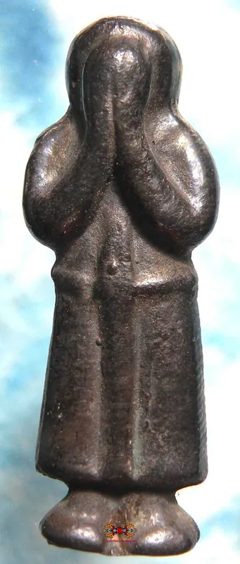Thai Protective Buddha Phra Pidta Amulet in Alchemical Metal - Most Venerable LP Dooh.