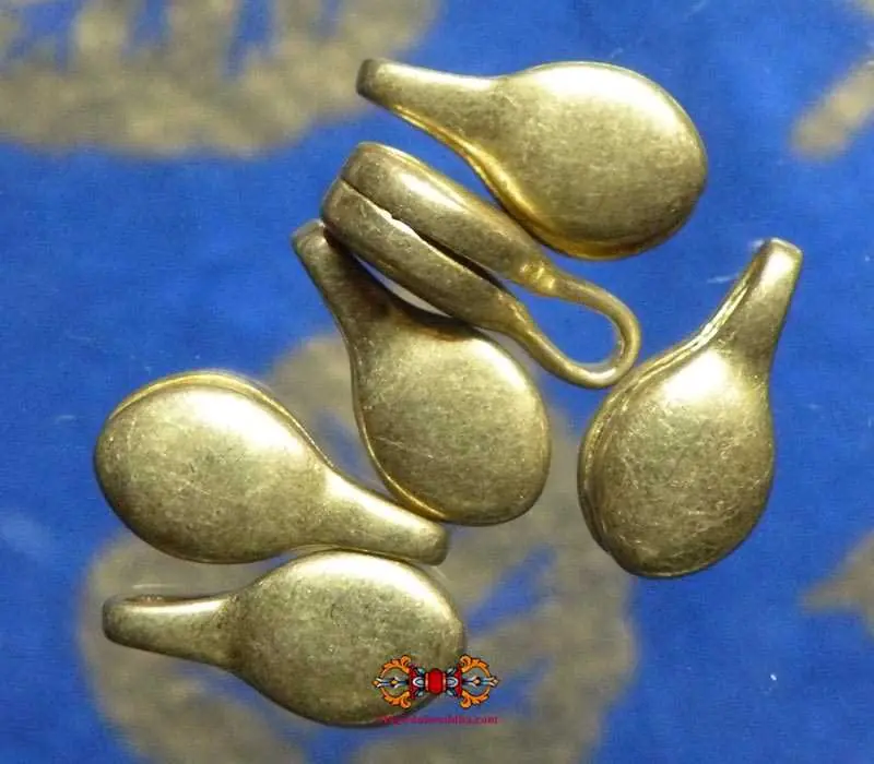 Brass mantra counter clip for Tibetan rosary.