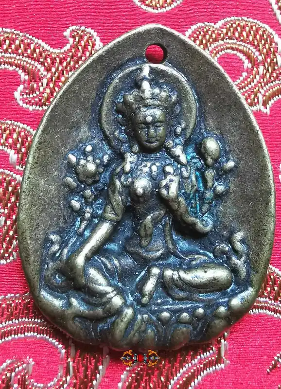 Tibetan Thogchag Amulet of Green Tara.