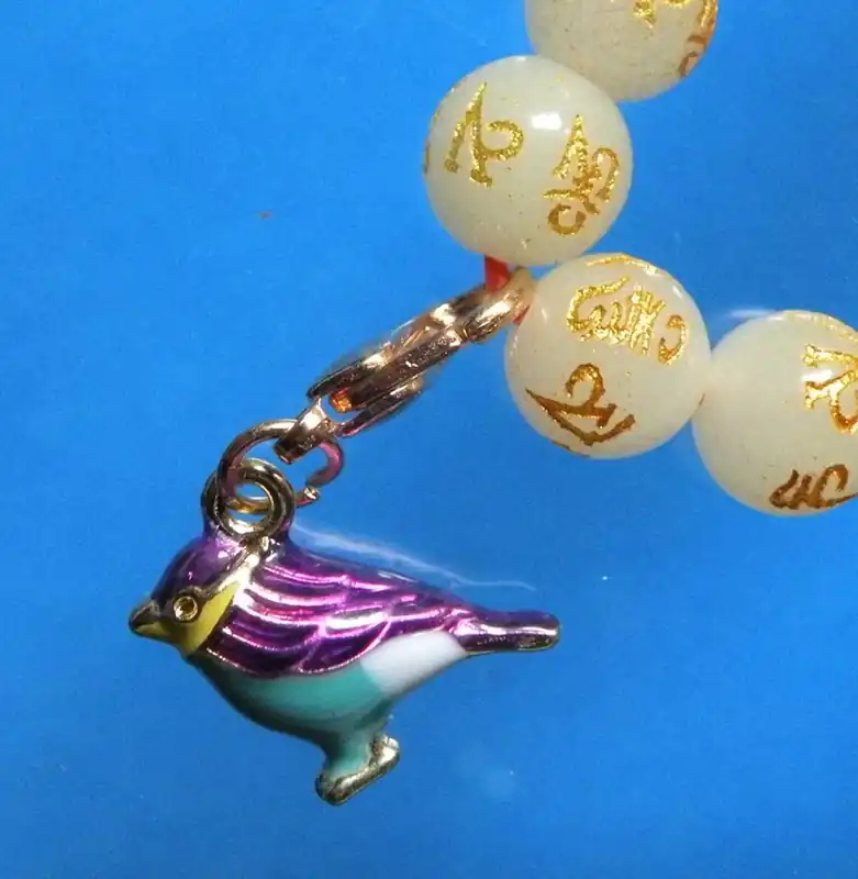 Mantra counter clip for Tibetan rosary - bird model.