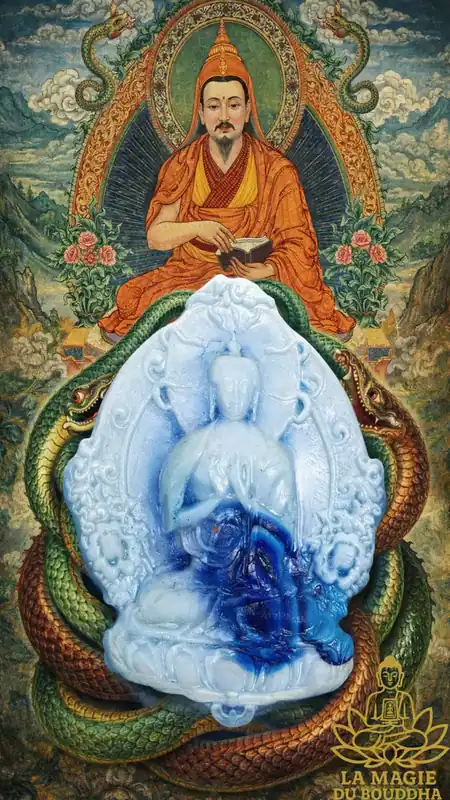 Tibetan Amulet Tsa Tsa of Nagarjuna.