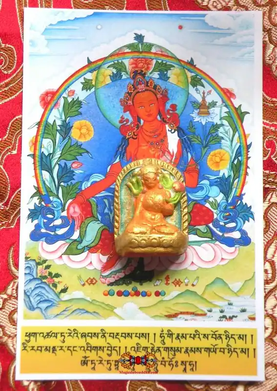 Tibetan Tsa Tsa Amulets of Orange Dölma Ritrö Loma Gyönma - Protection against epidemics.
