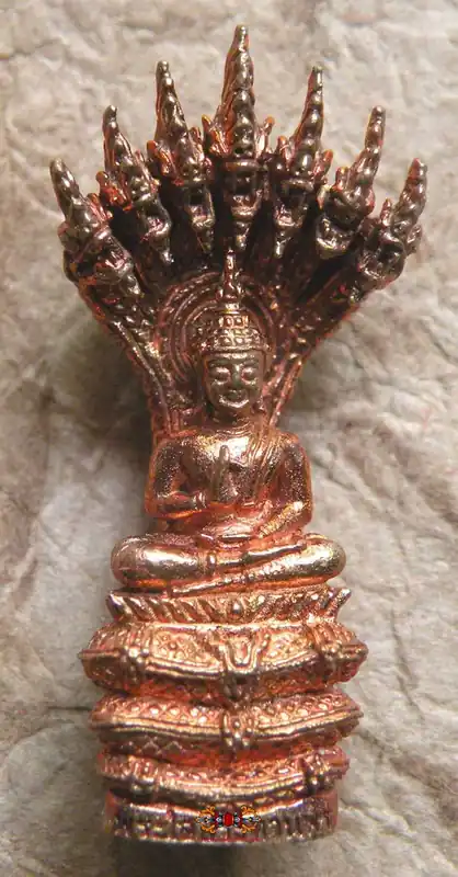 Thai amulet of Phra Naphok Buddha - Wat Pochai / Wat Pantha Wicha.