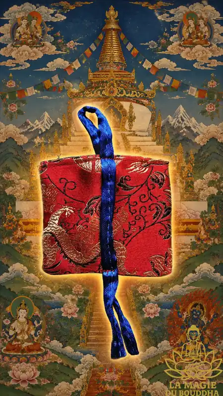 Tibetan Dtagrol Amulet from the Stupa of Atisha - Purifies Karma by contact.
