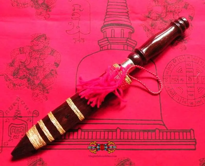 Thai Phra Karn Magic Dagger in Blue Magic Iron Lek Namphi.