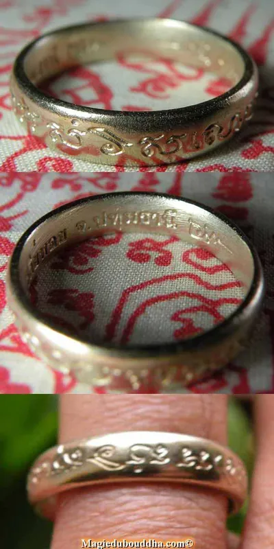 Wen Philot Silver Alchemical Ring of Power and Meditation - Most Venerable LP Thong Gleung.