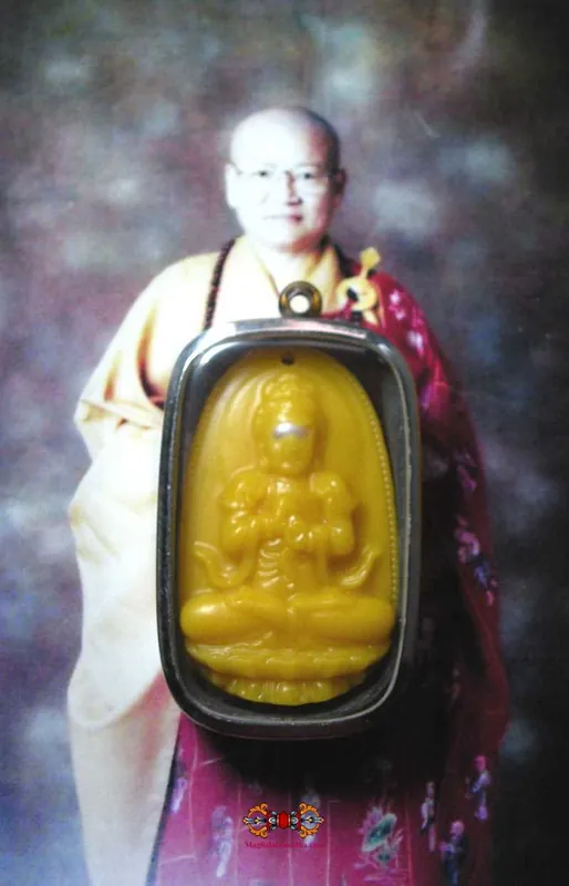 Large wax Guan Yin amulet - Venerable Bikkhuni Phra Ajarn Yaï KhongSen.