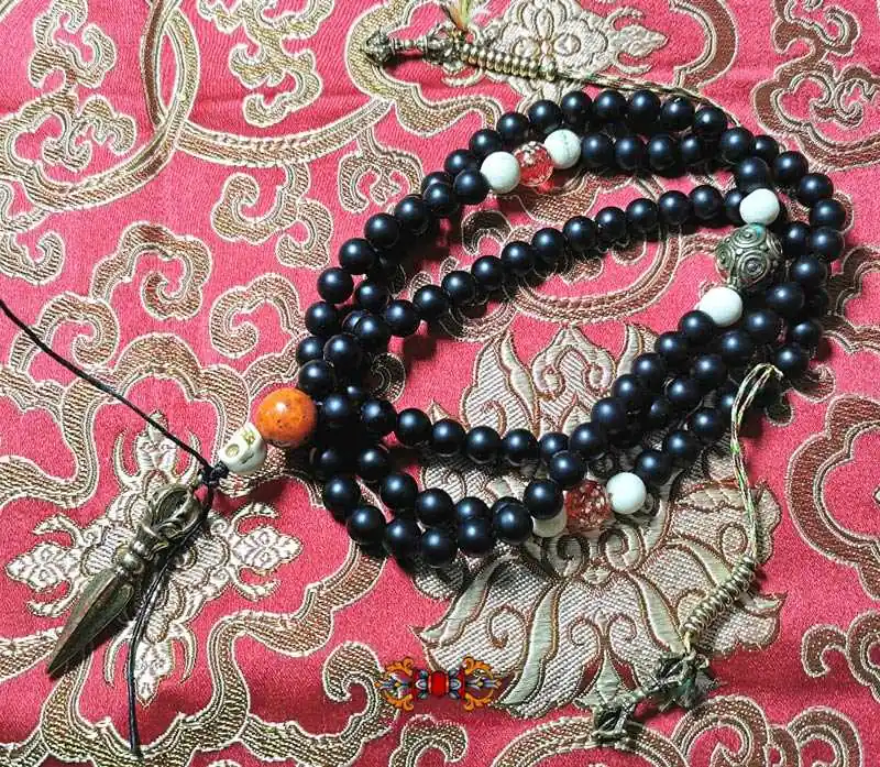 Tibetan Shaligram beaded rosary.