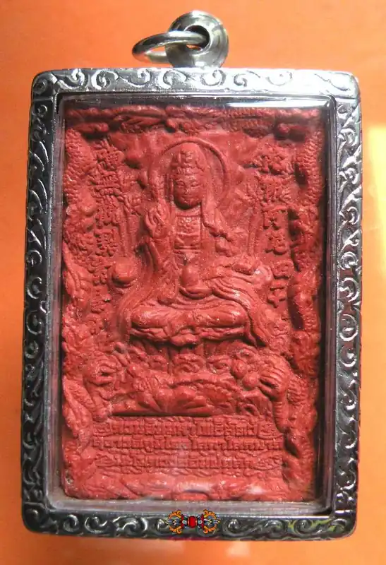 Large amulet of Guan Yin and Lokeshwor - Venerable Ajarn Mom.