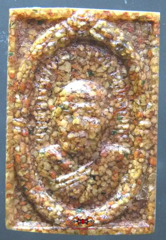 Antique tile amulet portrait of the Most Venerable LP Sodh - Wat Paknam.