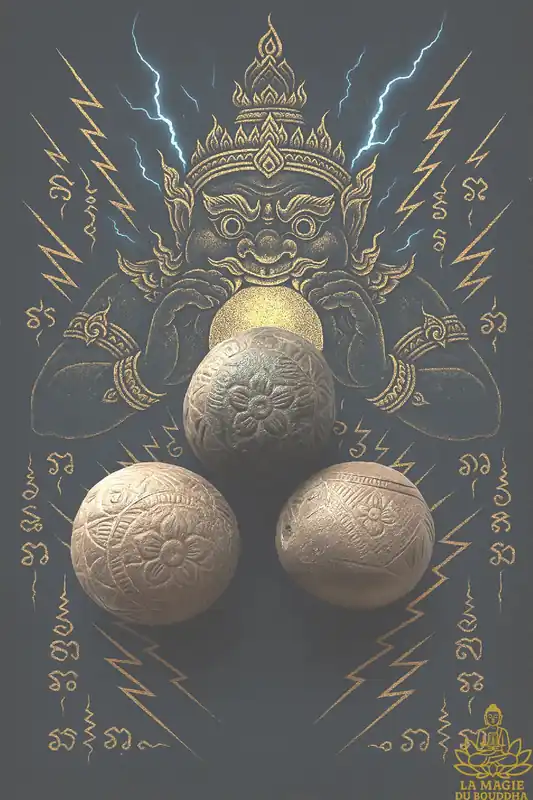 Look Nimit Phra Rahu Consecration Ball - Wat Sri Sathong.