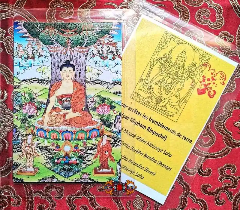 Mantra Photo Card to Stop Earthquakes - Most Venerable Chatral Rinpoche.