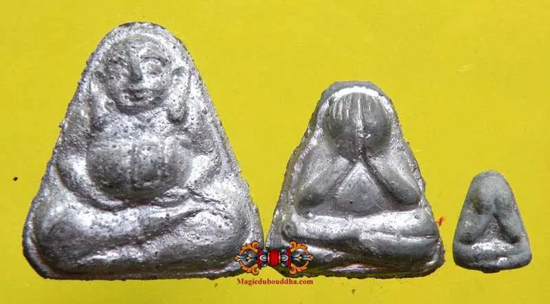 Set of Phra Pidta and Phra Sanghajai amulets - Wat Phrayakaram.