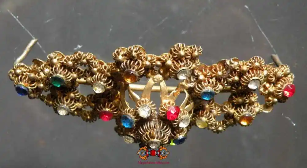 Antique Thai sacred dancer jewelry set.