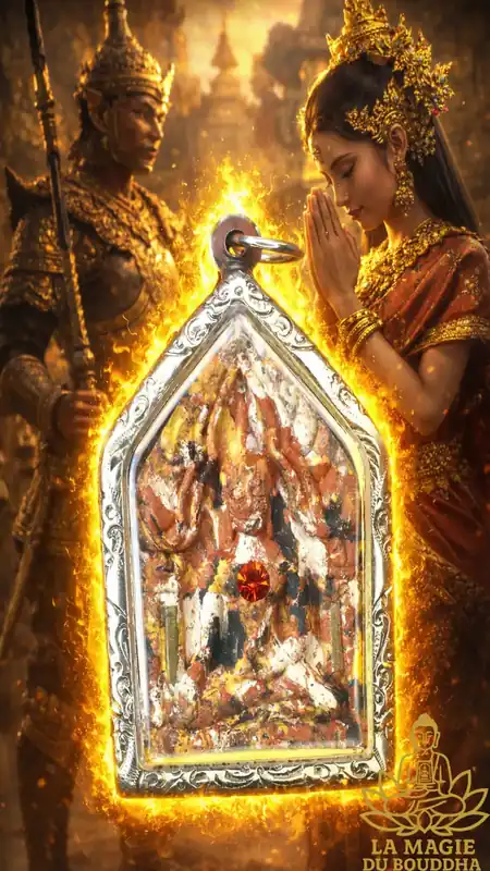 Thai Phra Khunpen Amulet of Charm and Fortune - Very Venerable Luang Phor Koon Parisutho of Wat Banrai