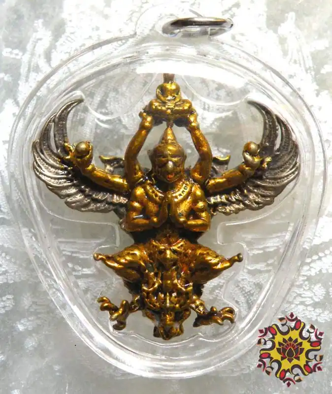 Thai Phaya Kruth / Garouda and Buddha Amulet.