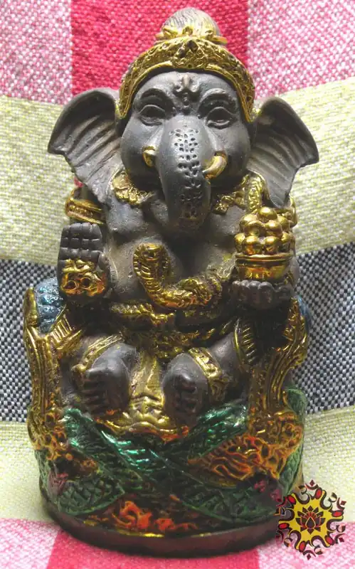 Alchemical statuette of Phra Pikanet (Ganesh) - Most Venerable LP Dooh.