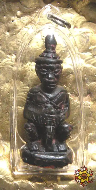 Ancient Thai amulet of a Lersi hermit doctor.