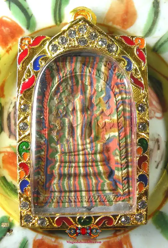 Large rainbow Phra Somdej amulet - Wat Nok.