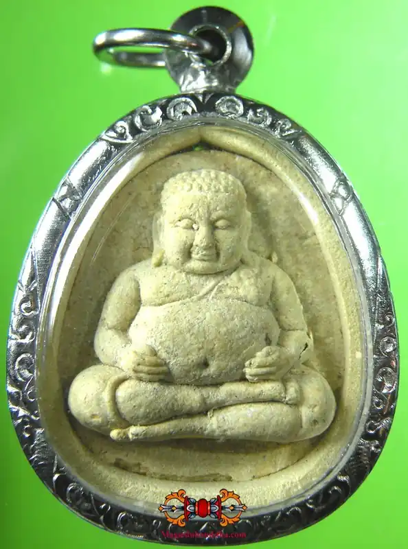 Thai Fortune Amulet of the Fortune Buddha Phra Sanghajai - Venerable Pothan Phrom.