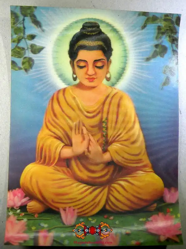 Antique Thai postcard of Buddha.