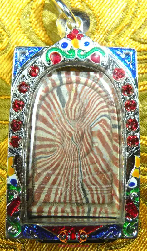 Multicolored Thai amulet of Buddha LP Sothorn - Wat Luang Phor Sothorn.