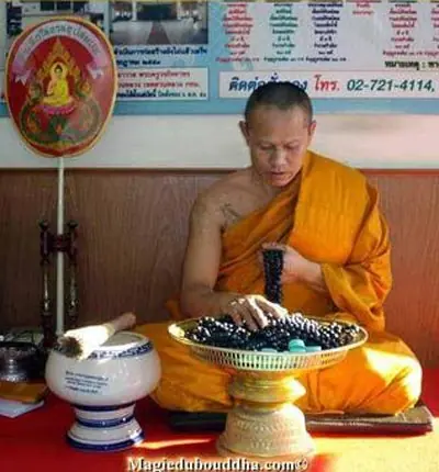 Buddhist soap tree seed rosary blessed by Venerable Phra Ajarn Sakorn.