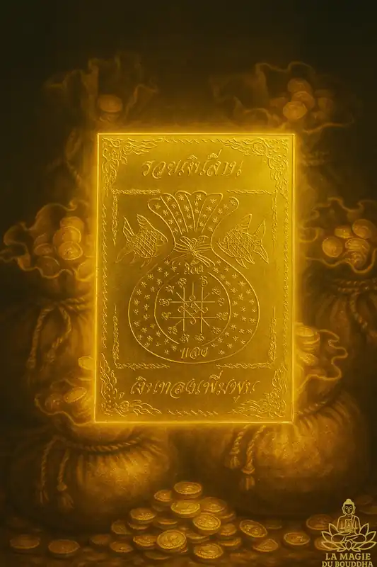 Yant Ruay Ngern Lan (Bag of Fortune) Magic Card.
