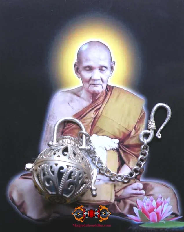 Sacred Look Geow Samadhi meditation bead from Wat Sakai (Temple of the Most Venerable LP Dooh).