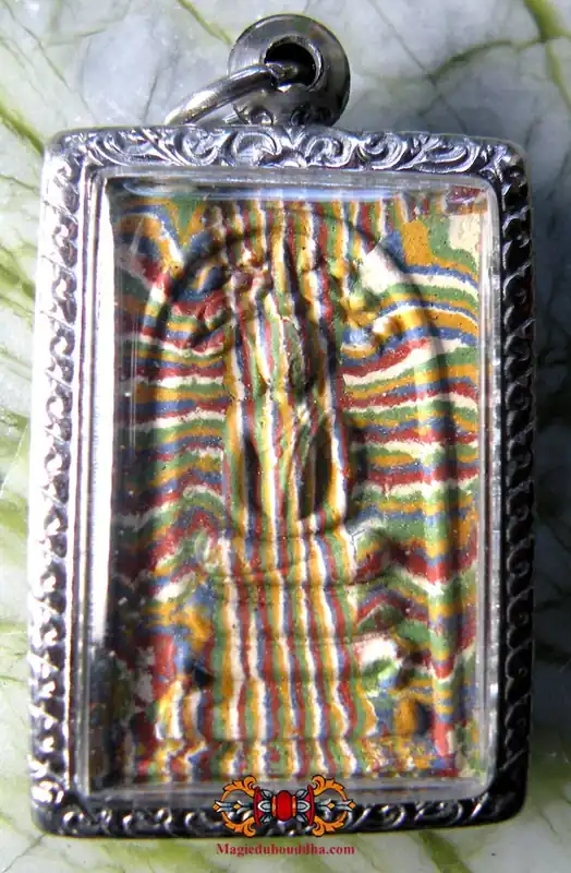 Multicolored amulet Phra Somdej Saïrung - Wat Rakhang.