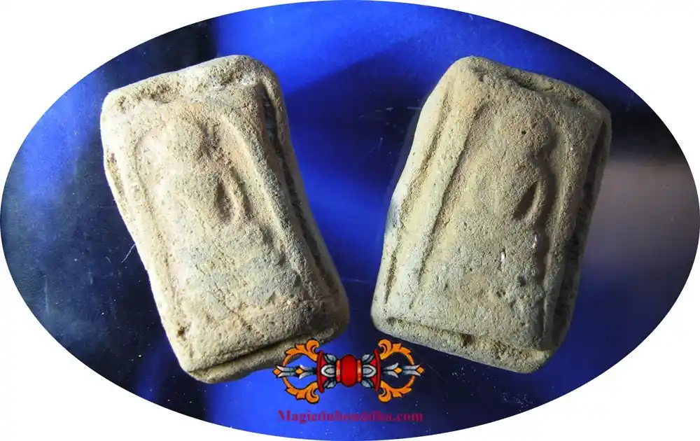Ancient Thai votive tablets of Buddha Phra Somdej.