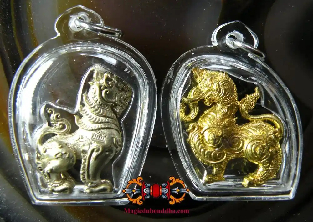 Kochasri and Kraisorn Ratchasri Mythical Animal Amulets - Most Venerable LP Pian.