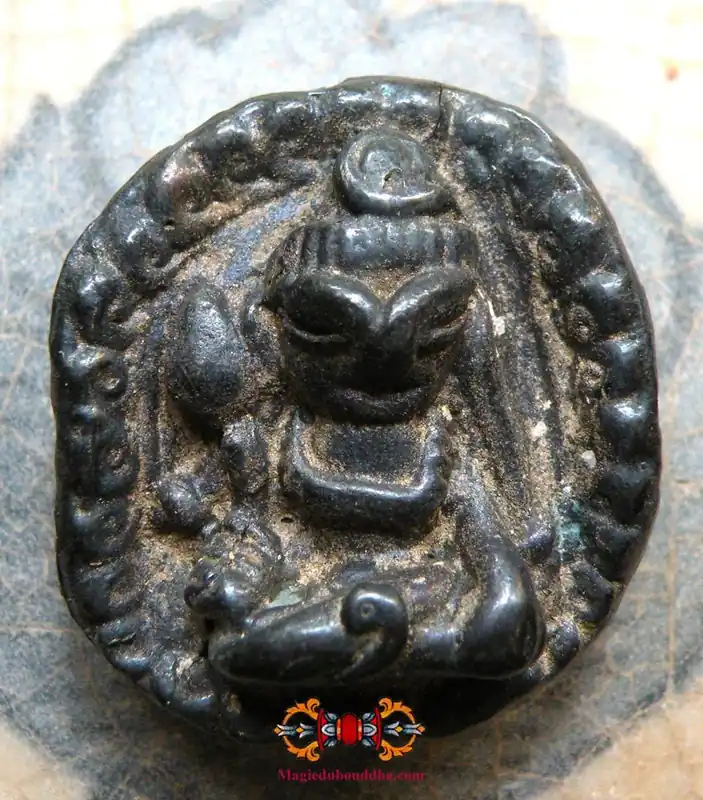 Alchemical Phra Upakut amulet from Cambodia.