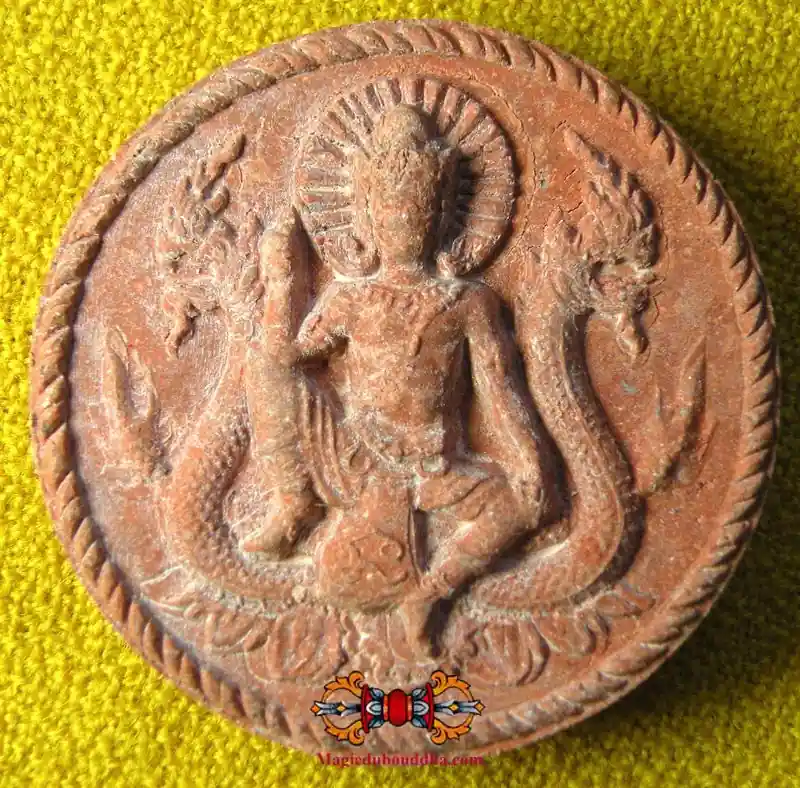 Large Thai amulet Jatukham Rammathep - Wat Nongpo (Temple of the Most Venerable LP Doem).