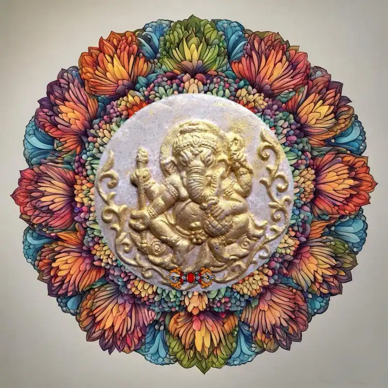 Large Ganesh amulet.
