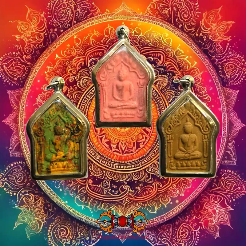 Thai Charm Amulets Phra Khunpen Phong Prai Khuman - Wat Lahanrai.