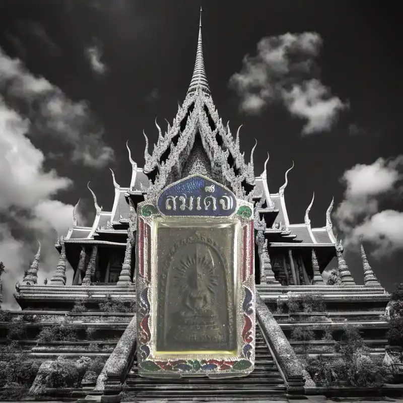 Phra Somdej Nang Phaya New Dam Amulet - Wat Nong Sang.