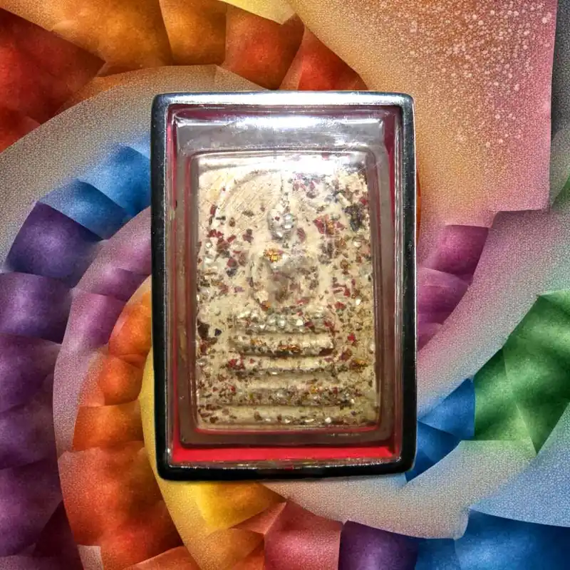 Phra Somdej Amulet in Sacred Relic Stones Phratat - Wat Phratat Bangphuan.