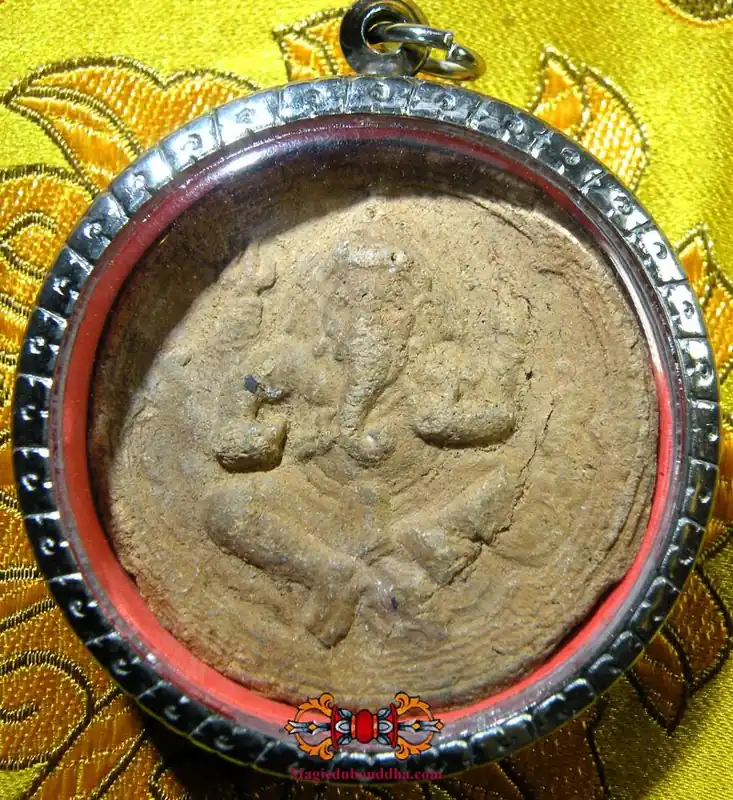 Large terracotta Phra Pikanet (Ganesh) amulet.