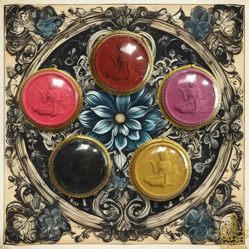 Multicolored amulets of the goddess of fortune Mae Nang Kwak - Most Venerable LP Foo.