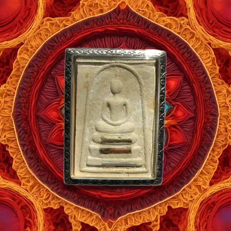 Large Phra Somdej Palang Baramee Tham Amulet - Venerable Phrakru Palad Nisit.