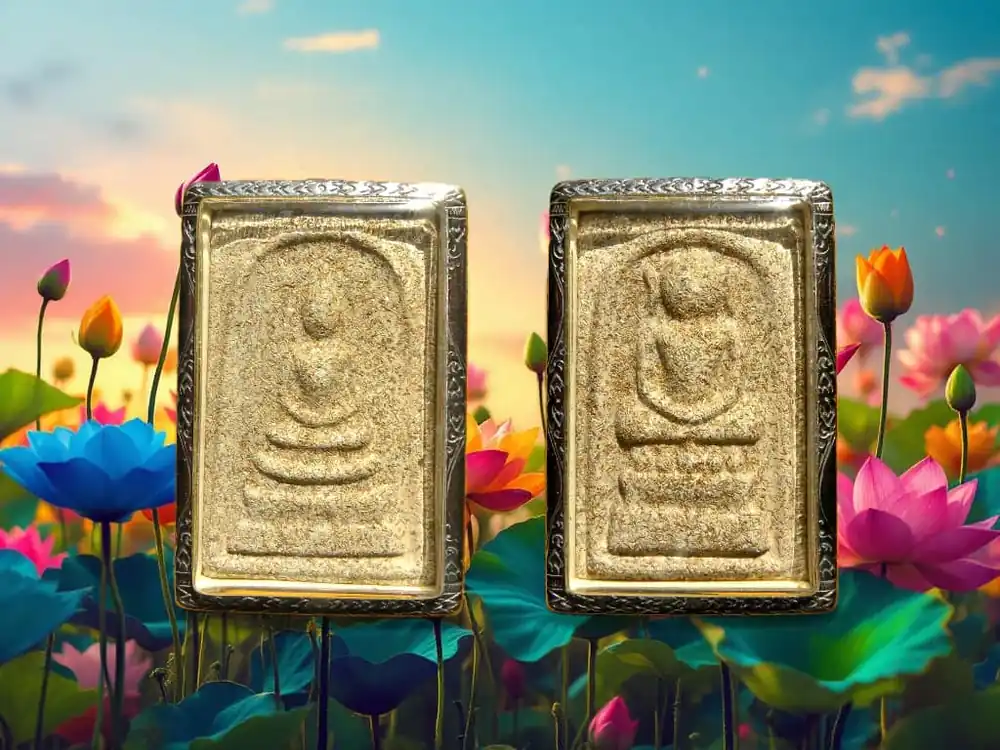 Large Phra Somdej & Phra Somdej Kaisser amulets - Wat Rakhang.